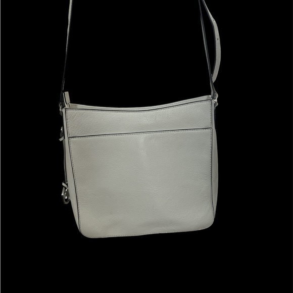 Michael Kors Optic White Leather Jet Set Travel Messenger Bag Purse - Picture 2 of 6